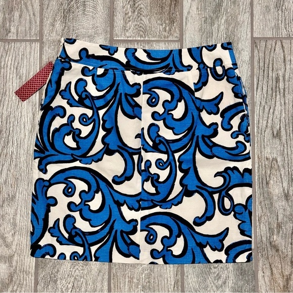 NWT Linen Acanthus Leaves/Scroll Straight Pencil Skirt, size 4 - Picture 3 of 8